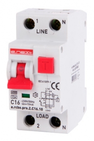 Диференційний вимикач E.Next e.rccb.pro. 2р 16А 10мА C тип А