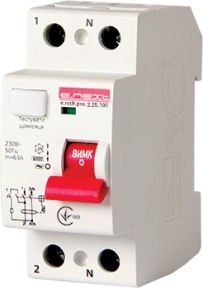 Диференційний вимикач E.Next e.rccb.pro. 2р 25А 100мА С тип А 