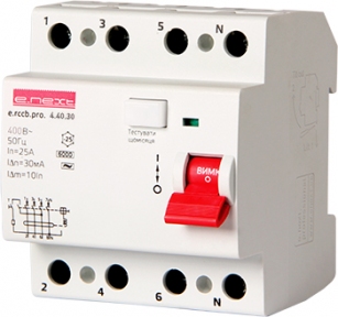 Диференційний вимикач E.Next e.rccb.pro. 4p 40A 30mA