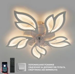 Світильник світлодіодний Esllse керований з вентилятором Fan Astra 85W+18W White/Clear IP20