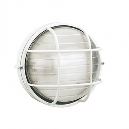 Світильник настінний скляний SOVIL круг з решіткою Е27 Білий  (max.60W)