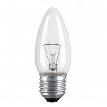 Лампа свічка прозора В35 40W E27 clear Philips