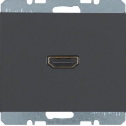  Розетка HDMI Berker K.1 з заднім підключенням антрацит