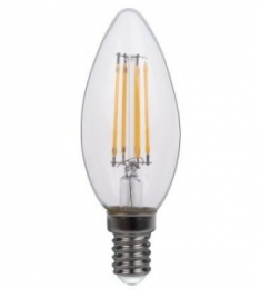 Філаментна світлодіодна лампа Luxel 071 - H C35 (filament) 4w E14 2700k 440 lm 4 нитки.