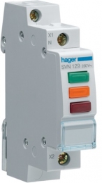Індикатор потрійний Hager LED 230B черв-помар-зел