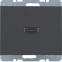  Розетка HDMI Berker K.1 з заднім підключенням антрацит